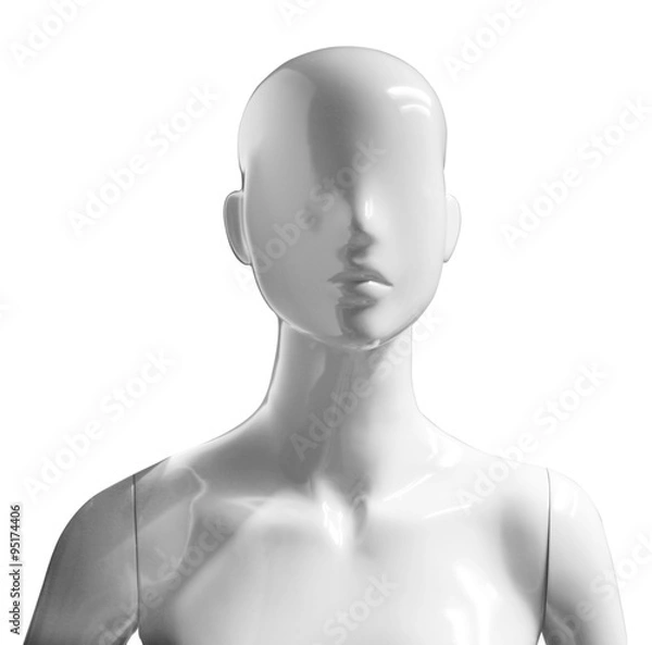 Obraz mannequin portrait isolated on white background
