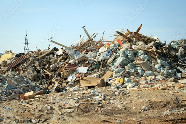 Fototapeta Large garbage dump