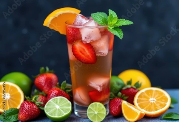 Obraz cocktail with lime