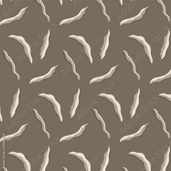Fototapeta Pattern in brown tones with leaves in different order