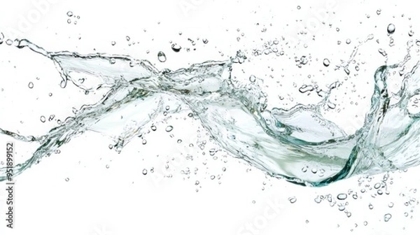 Fototapeta Water Splash with Bubbles.