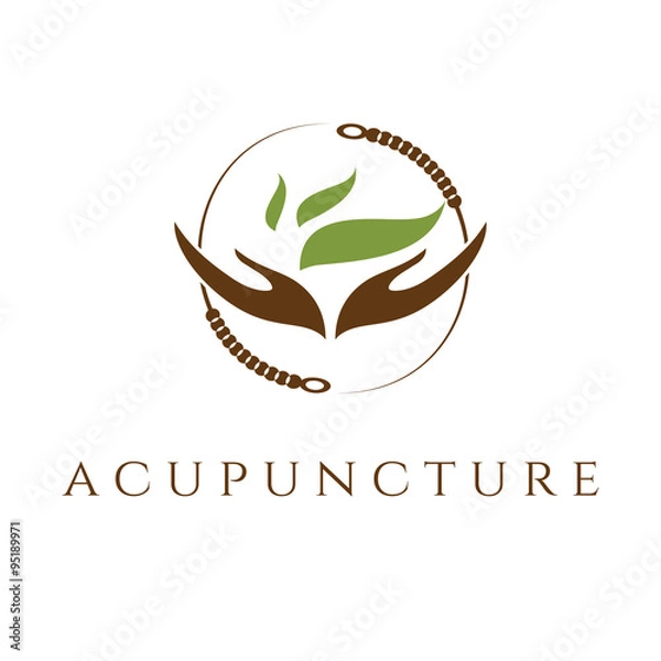 Fototapeta Vector template of acupunture theme