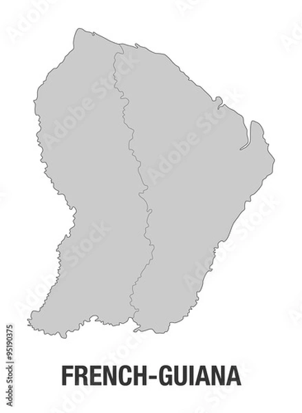 Obraz French Guayana Map High Resolution