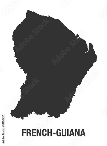 Obraz French Guayana Map High Resolution