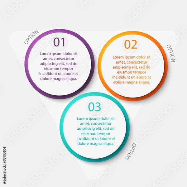 Fototapeta Vector colorful info graphics for your business presentations.