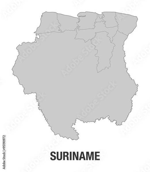 Obraz Suriname Map High Resolution