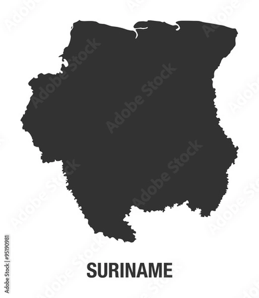 Obraz Suriname Map High Resolution