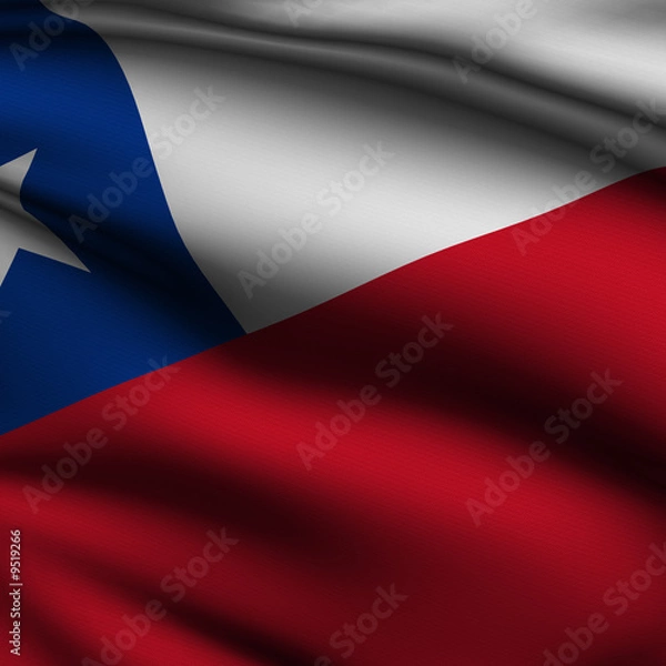 Obraz Rendered Chilean Square Flag