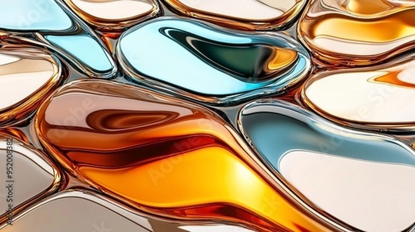 Fototapeta Abstract Liquid Shapes.