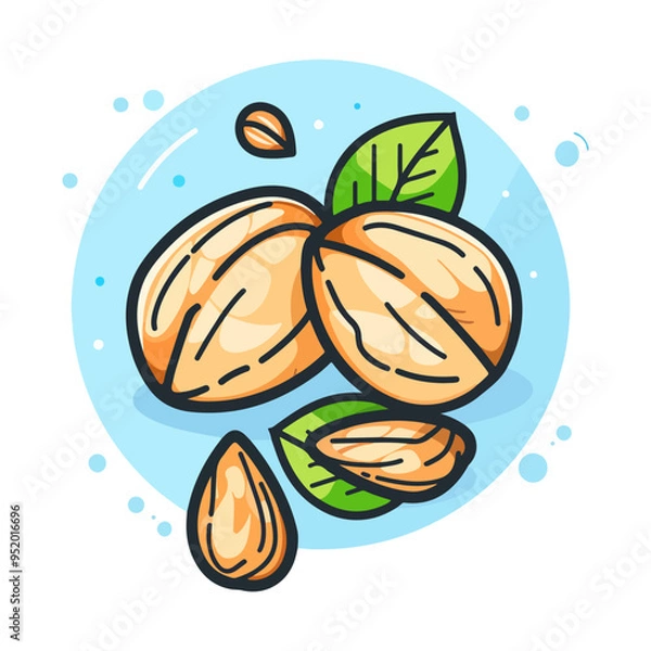 Fototapeta Nut Allergy vector icon