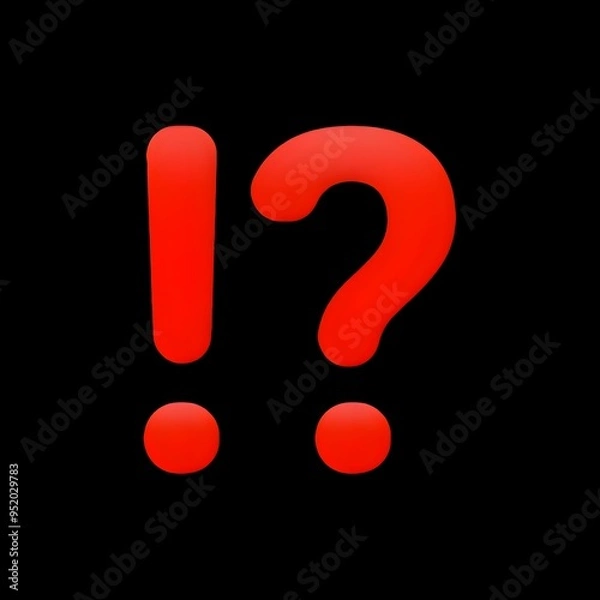 Obraz Interrobang Emoji

