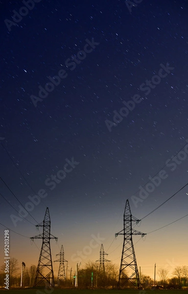 Obraz powerline at night