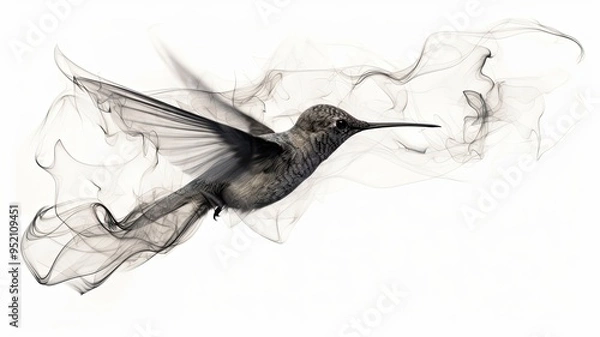 Obraz animals emerging from smoke
