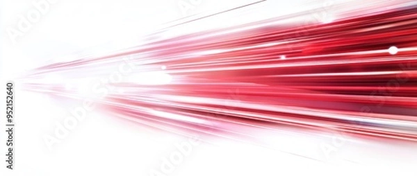 Fototapeta  .Abstract image with red horizontal light streaks moving