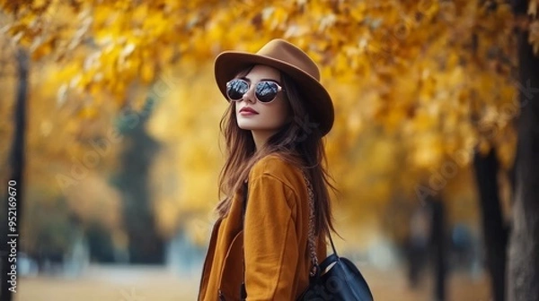 Fototapeta An incredibly beautiful and fashionable trend for autumn and winter, showcasing chic and sophisticated styles with rich textures, warm tones, and luxurious layers, perfect for embracing the season's e