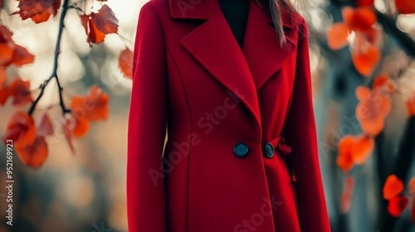 Fototapeta An incredibly beautiful and fashionable trend for autumn and winter, showcasing chic and sophisticated styles with rich textures, warm tones, and luxurious layers, perfect for embracing the season's e