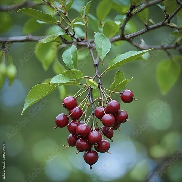 Obraz red berries on a branch