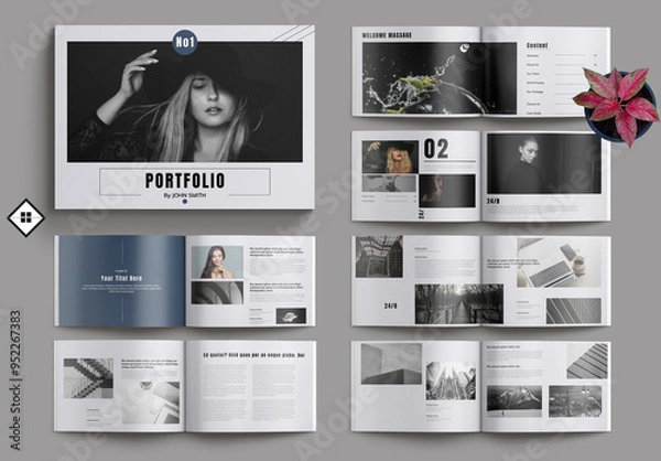 Fototapeta Portfolio Template Leyout