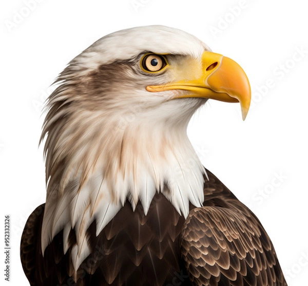 Fototapeta Bald Eagle Isolated on Transparent Background PNG
