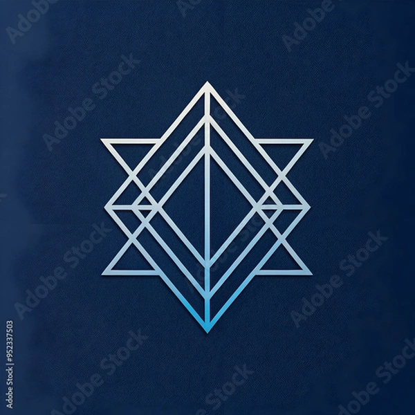 Fototapeta Modern luxury company logo design linear style