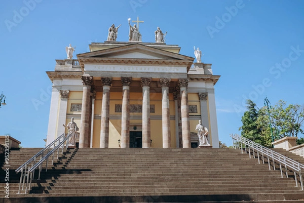 Fototapeta Cathedral Basilica of Eger is is a religious building affiliated with the Catholic Church that functions as the cathedral of the Archdiocese of Eger, located in the city of Eger, in Hungary country