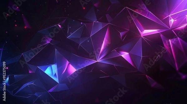 Fototapeta Abstract Geometric Shapes in Purple and Blue