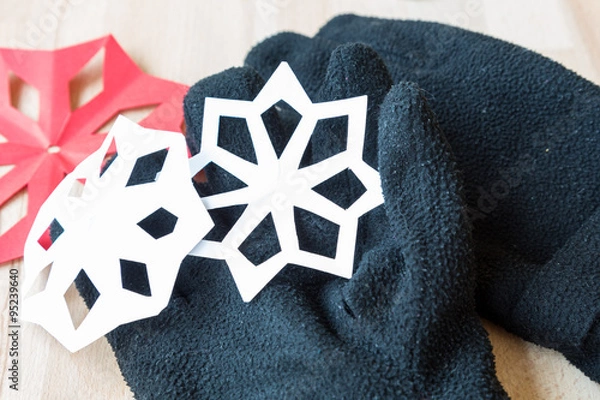 Obraz Schneeflocken basteln