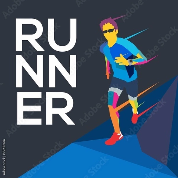 Fototapeta runner illustration