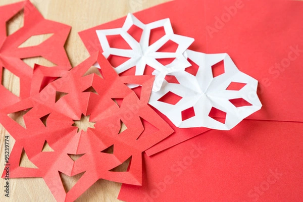 Obraz Schneeflocken basteln