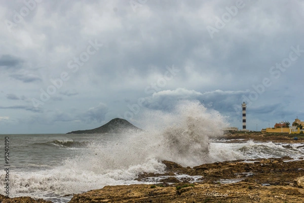 Fototapeta Storm on the Mediterranean Sea. Spain. 
