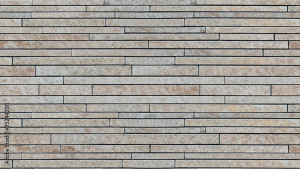Fototapeta Interior stacked stone cladding. Seamless pattern. Texture for background or architectural rendering.