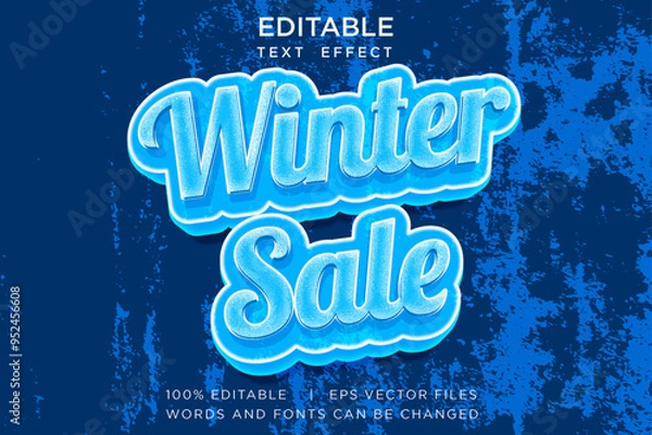 Fototapeta cold editable vector text effect