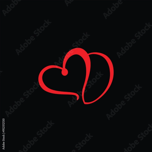 Obraz D Love Logo Vectors & Illustrations