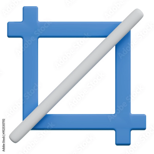 Obraz crop tool graphic design 3d render illustration