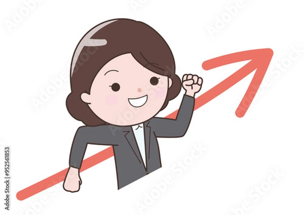 Obraz ステップアップを目指すビジネスウーマン