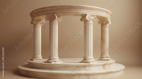 Fototapeta mockup design background modern minimalism antique columns building