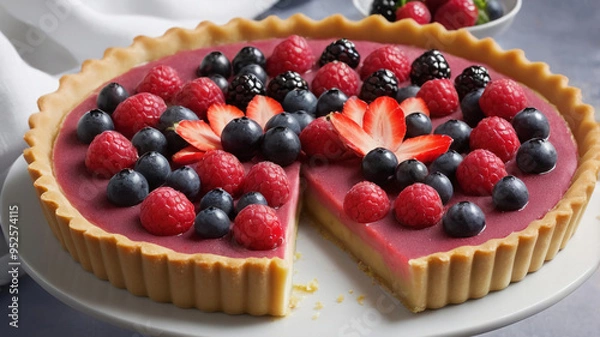Obraz pie with fruit topping