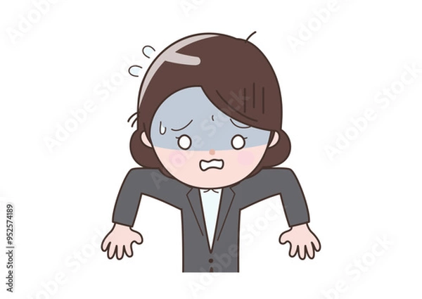 Obraz 驚いて焦っているビジネスウーマン