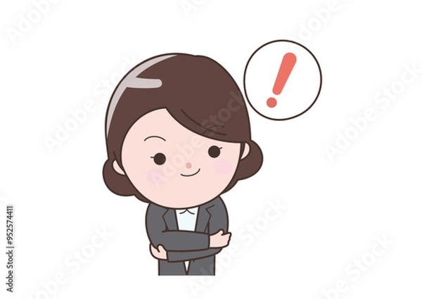 Obraz ひらめいたビジネスウーマン