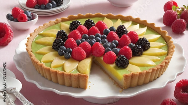 Obraz pie with fruit topping