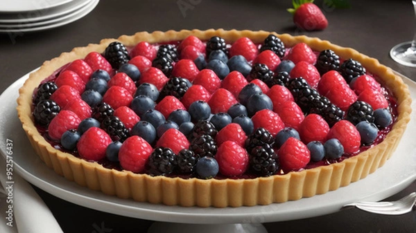 Obraz pie with fruit topping