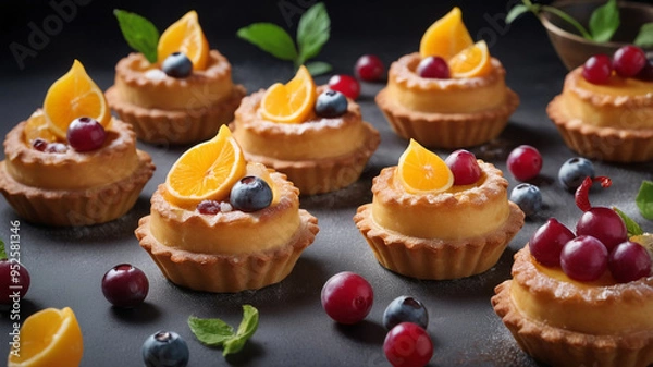 Obraz pastry with sweet fruit topping