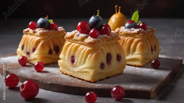 Obraz pastry with sweet fruit topping