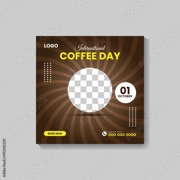 Obraz Coffee Day Social Media Post