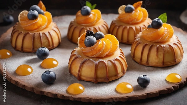 Obraz pastry with sweet fruit topping