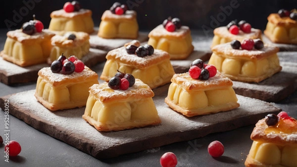 Obraz pastry with sweet fruit topping