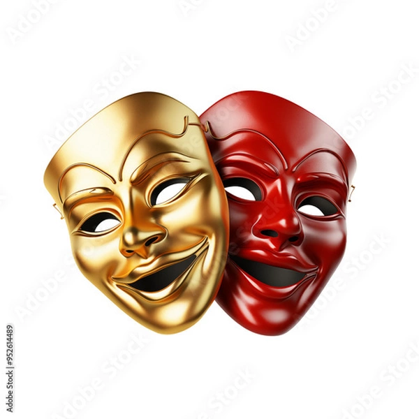 Fototapeta comedy masks transparent background