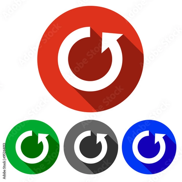 Obraz Four vector icons restart