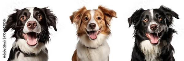 Obraz Dogs sit and look cutely at the camera