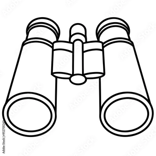 Obraz Binocular Silhouette Vector Illustration